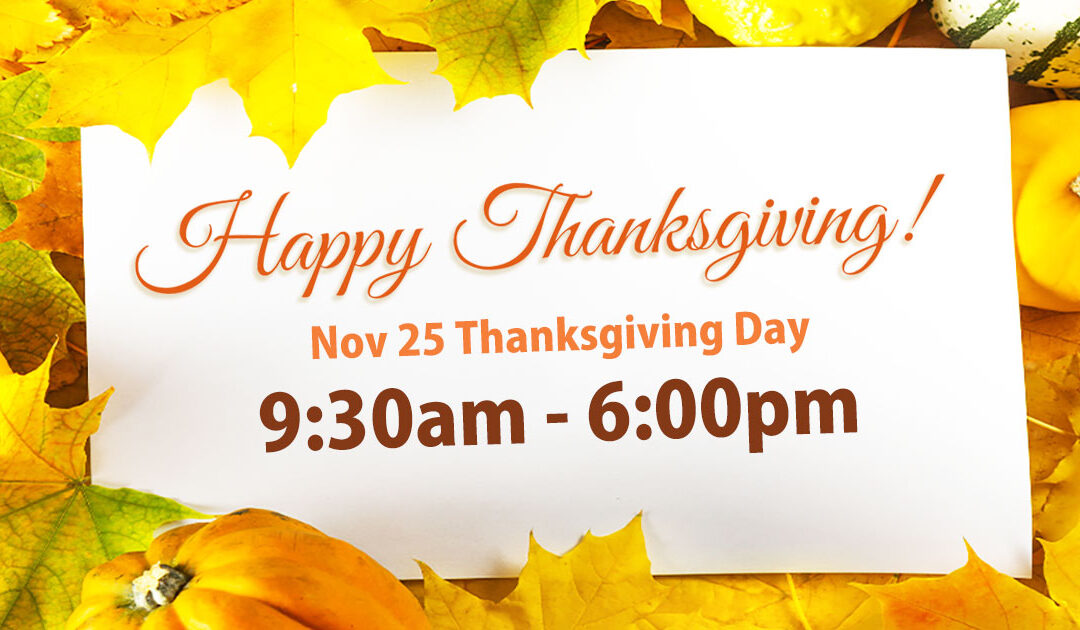 Thanksgiving store hours