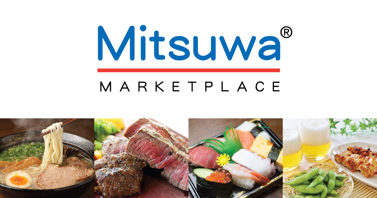 Wecome to Mitsuwa Marketplace, Ramen noodle, Wagyu Beef, Assortment of Nigiri Sushi, Edamame, Japanese beer and Yakitori