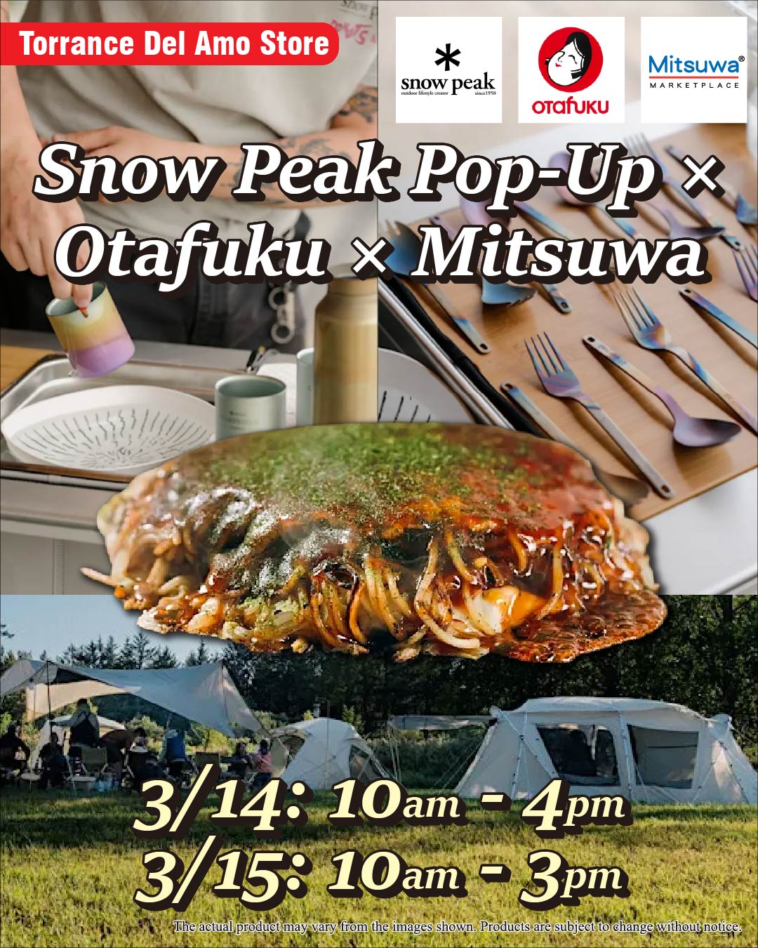 Snow Peak Pop-Up w/ Otafuku & Mitsuwa at Torrance Del Amo store