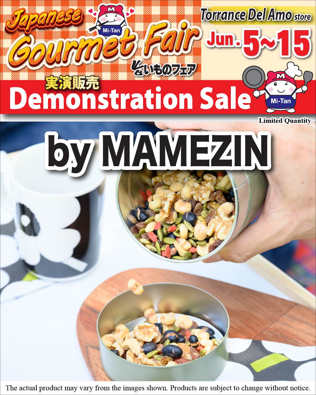 Special Mamezin Demonstration Sale at the Torrance Del Amo Store