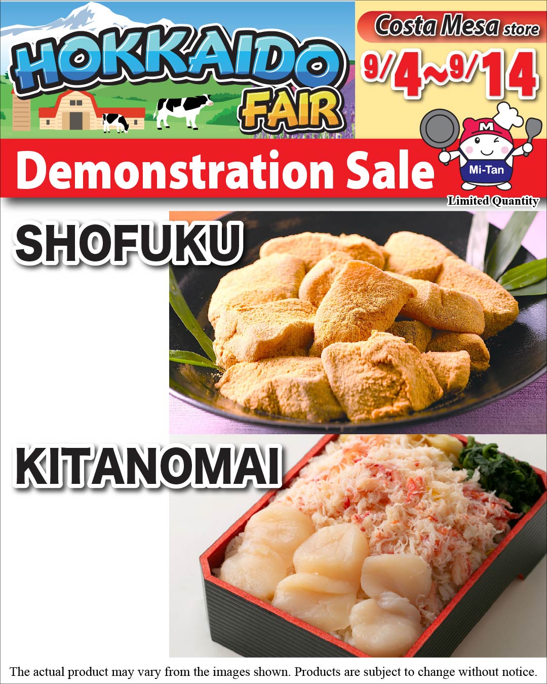 Shofuku and Kitanomai Demonstration Sale – Costa Mesa store