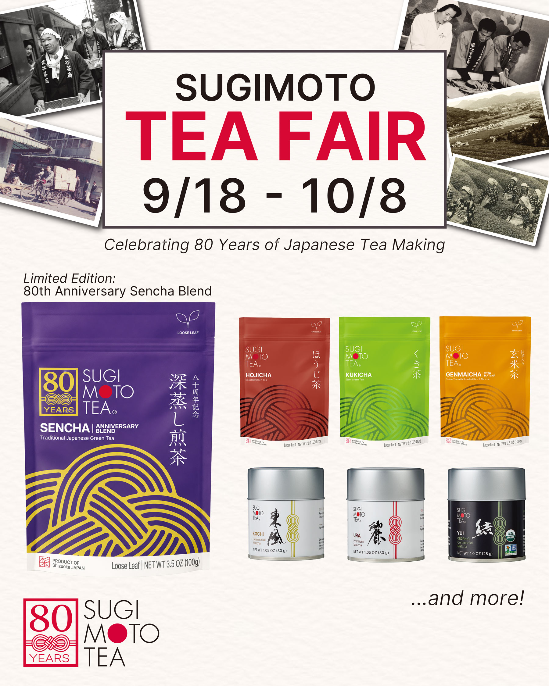 SUGIMOTO TEA FAIR Sep 18 - Oct 8